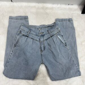 Aaron n Amber Light Blue High Rise Mom Jeans